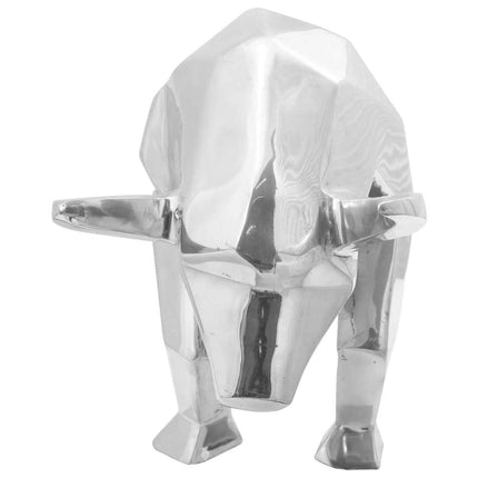 Tjurskulptur Silver 74 x 23 x 30 cm Aluminium