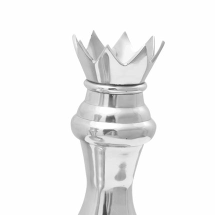Skulpturer 2 st Silver 17 x 17 x 42 cm Aluminium