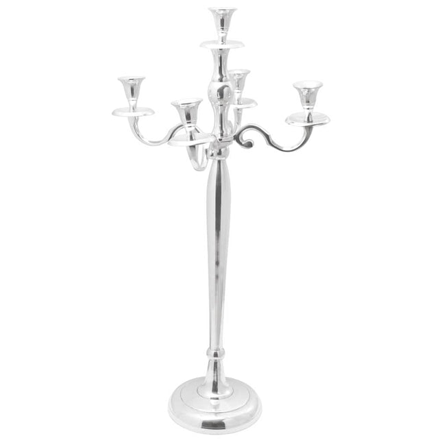 Ljusstake Silver 32 X 32 X 79.5 Cm Aluminium