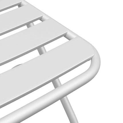 Fällstol för trädgård 2 pcs Vit 42 x 52 x 82cm