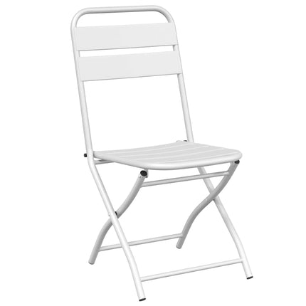 Fällstol för trädgård 2 pcs Vit 42 x 52 x 82cm