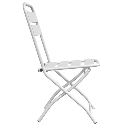 Fällstol för trädgård 2 pcs Vit 42 x 52 x 82cm