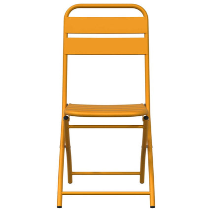 Fällstol för trädgård 2 pcs Senapsgul 42 x 52 x 82cm