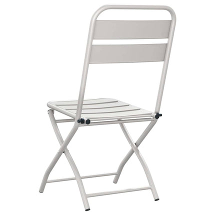 Fällstol för trädgård 2 pcs Beige 42 x 52 x 82cm