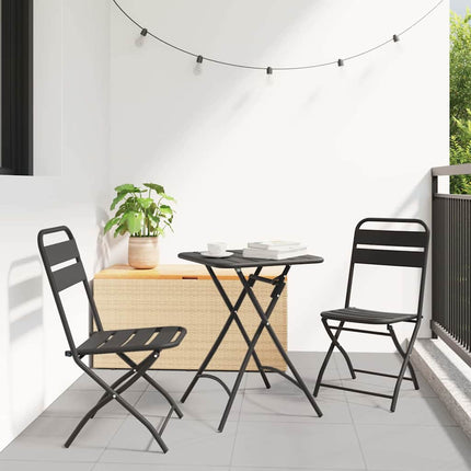 Fällstol för trädgård 2 pcs Antracit 42 x 52 x 82cm