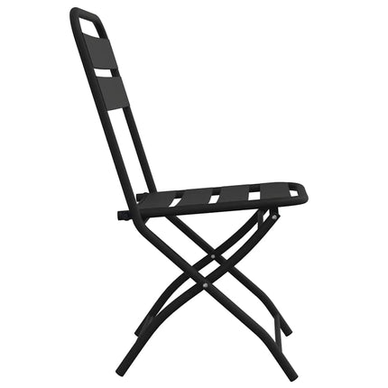 Fällstol för trädgård 2 pcs Antracit 42 x 52 x 82cm