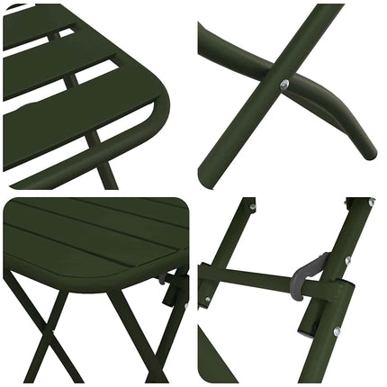 Bistroset 3 pcs Grön Stål