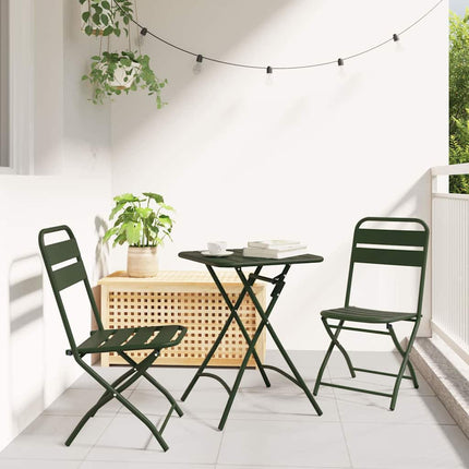 Bistroset 3 pcs Grön Stål