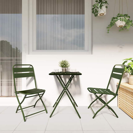 Bistroset 3 pcs Grön Stål