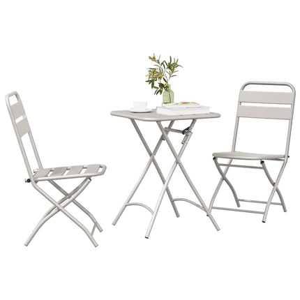 Bistroset 3 pcs Beige Stål
