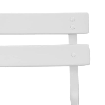Fällstol för trädgård 2 pcs Vit 42 x 46 x 82 cm Metall
