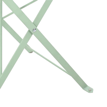 Fällstol för trädgård 2 pcs Ljusmynta 42 x 46 x 82 cm Metall