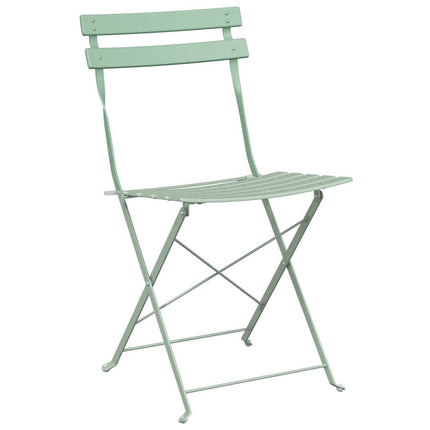 Fällstol för trädgård 2 pcs Ljusmynta 42 x 46 x 82 cm Metall