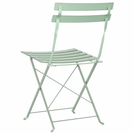 Fällstol för trädgård 2 pcs Ljusmynta 42 x 46 x 82 cm Metall