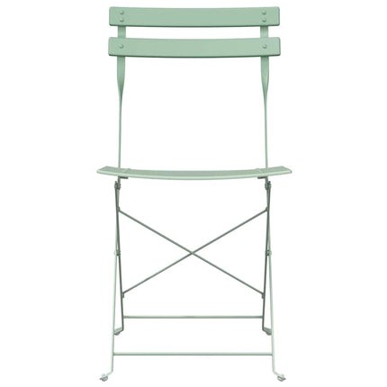 Fällstol för trädgård 2 pcs Ljusmynta 42 x 46 x 82 cm Metall