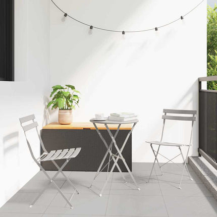 Fällstol för trädgård 2 pcs Beige 42 x 46 x 82 cm Metall