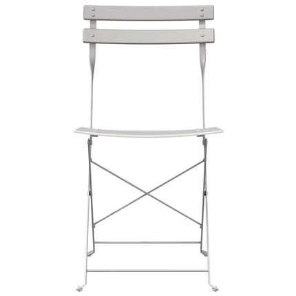 Fällstol för trädgård 2 pcs Beige 42 x 46 x 82 cm Metall