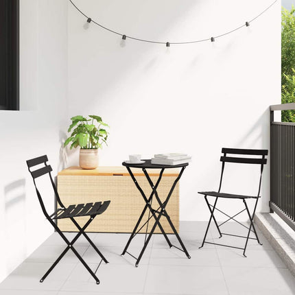 Fällstol för trädgård 2 pcs Antracit 42 x 46 x 82 cm Metall