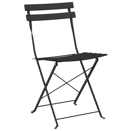 Fällstol för trädgård 2 pcs Antracit 42 x 46 x 82 cm Metall