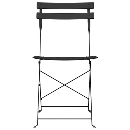 Fällstol för trädgård 2 pcs Antracit 42 x 46 x 82 cm Metall