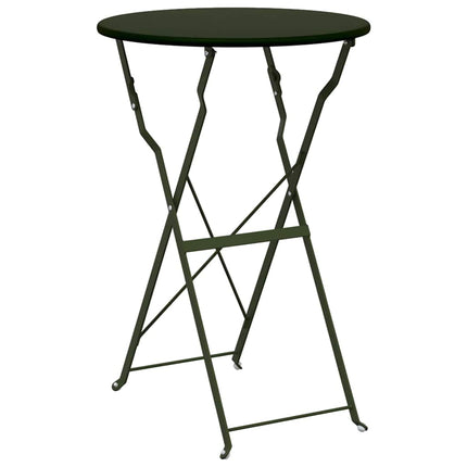 Fällbart bistroset 3 pcs Skog Stål