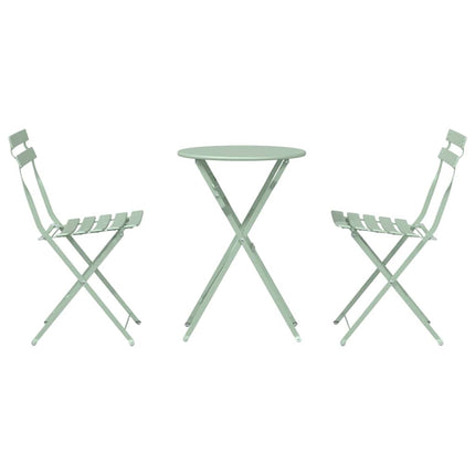 Fällbart bistroset 3 pcs Havsskum Stål