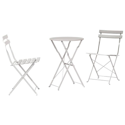Fällbart bistroset 3 pcs Beige Stål