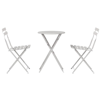 Fällbart bistroset 3 pcs Beige Stål
