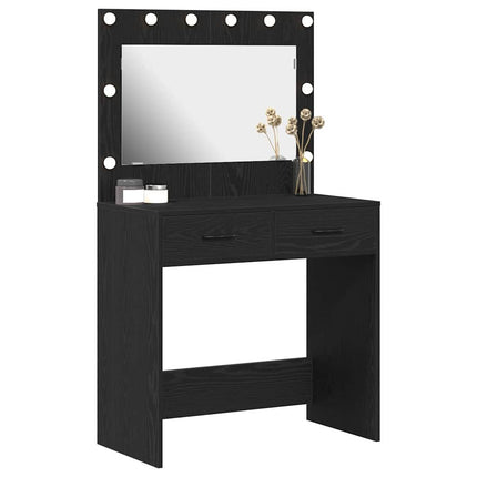 Smyckebord Svart Ek 78,5 x 41 x 135 cm Konstruerat trä