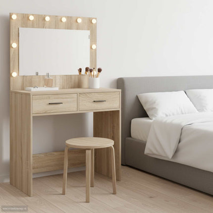 Smyckebord Sonoma-ek 78,5 x 41 x 135 cm Konstruerat trä