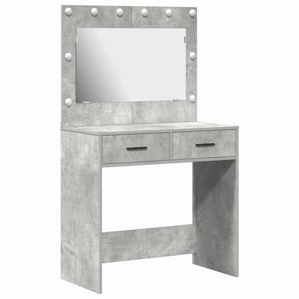 Smyckebord Betonggrå 78,5 x 41 x 135 cm Konstruerat trä