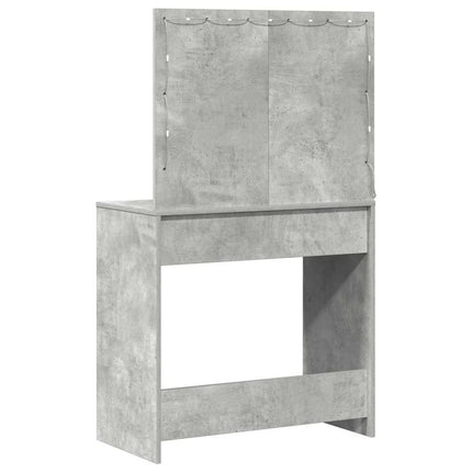 Smyckebord Betonggrå 78,5 x 41 x 135 cm Konstruerat trä