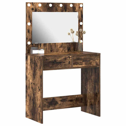 Smyckebord Rökt ek 78,5 x 41 x 135 cm Konstruerat trä