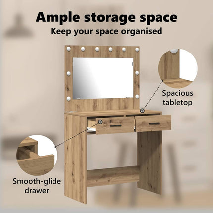 Smyckebord Artisan Ek 78,5 x 41 x 135 cm Konstruerat trä