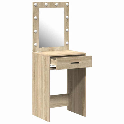 Smyckebord med låda Sonoma-ek 50 x 41 x 135 cm Konstruerat trä