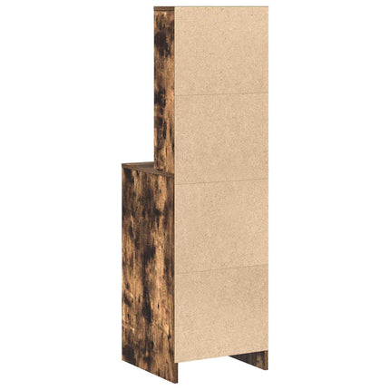 Skåp med låda Rökfärgad ek 40 x 41 x 135 cm Konstruerat trä