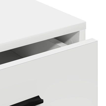 Sideboard med låda Vit 40 x 41 x 75 cm Konstruerat trä