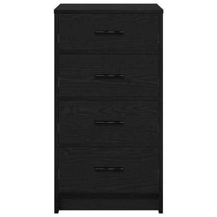 Sideboard med låda Svart ek 40 x 41 x 75 cm Konstruerat trä