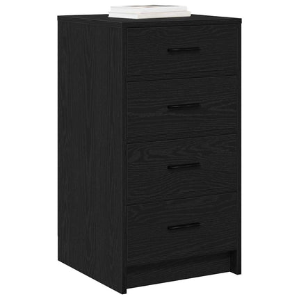 Sideboard med låda Svart ek 40 x 41 x 75 cm Konstruerat trä