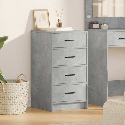 Sideboard med låda Betonggrå 40 x 41 x 75 cm Konstruerat trä