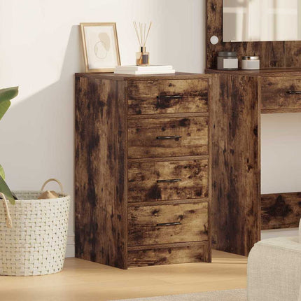 Sideboard med låda Rökfärgad ek 40 x 41 x 75 cm Konstruerat trä