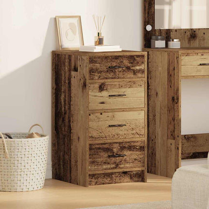 Sideboard med låda Gammalt trä 40 x 41 x 75 cm Konstruerat trä