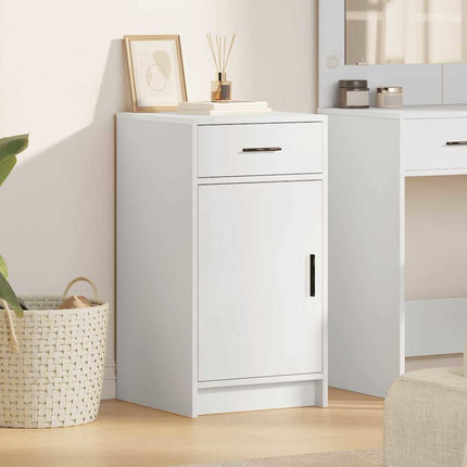 Sideboard med låda Vit 40 x 40,5 x 75 cm Konstruerat trä