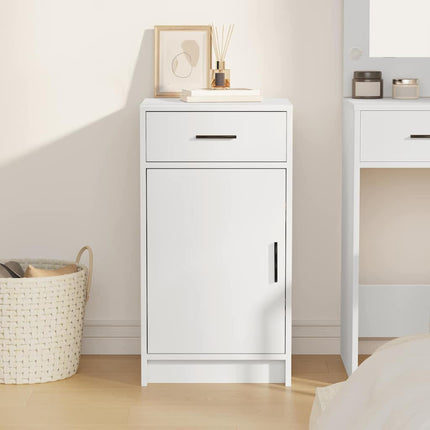 Sideboard med låda Vit 40 x 40,5 x 75 cm Konstruerat trä