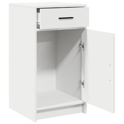 Sideboard med låda Vit 40 x 40,5 x 75 cm Konstruerat trä