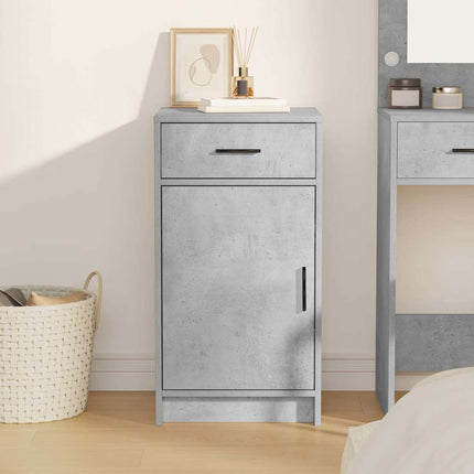 Sideboard med låda Betonggrå 40 x 40,5 x 75 cm Konstruerat trä