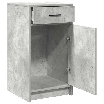 Sideboard med låda Betonggrå 40 x 40,5 x 75 cm Konstruerat trä