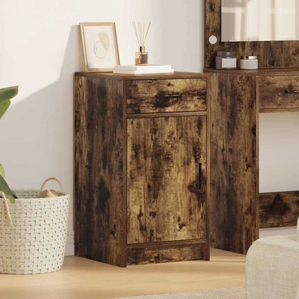 Sideboard med låda Rökt ek 40 x 40,5 x 75 cm Konstruerat trä