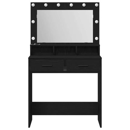 Smyckebord Svart Ek 79 x 41 x 135 cm Konstruerat trä