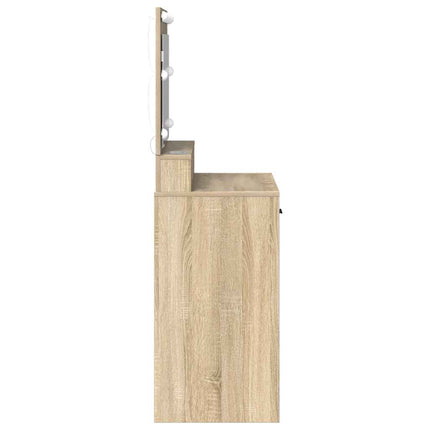 Smyckebord med låda Sonoma-ek 79 x 41 x 135 cm Konstruerat trä